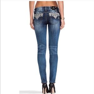 Miss Me | Skinny Ankle Jeans Embellished Pockets